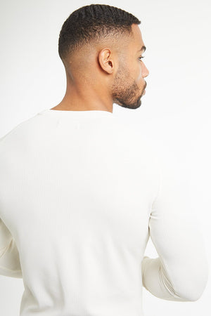 Textured Fashion T-Shirt in Ecru - TAILORED ATHLETE - USA