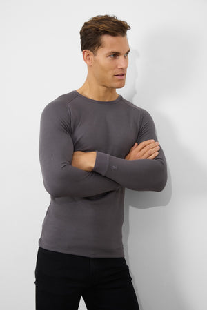 Textured Fashion T-Shirt in Battleship - TAILORED ATHLETE - USA