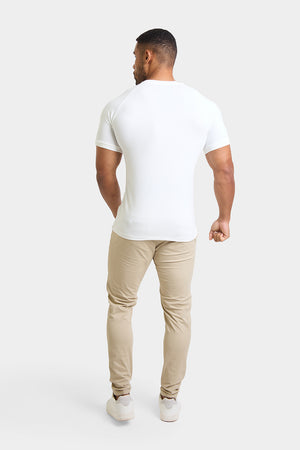 Textured Fashion T-Shirt in White - TAILORED ATHLETE - USA