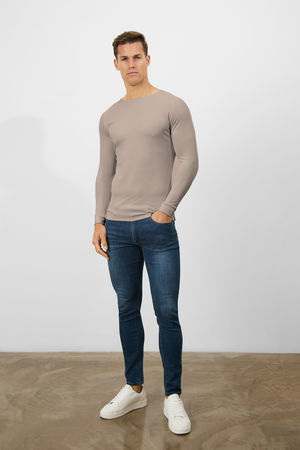 Textured Fashion T-Shirt in Neutral - TAILORED ATHLETE - USA