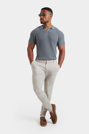 Linen-blend Pants in Stone - TAILORED ATHLETE - USA