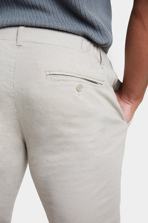 Linen-blend Pants in Stone - TAILORED ATHLETE - USA