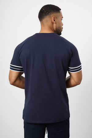 Tipped Fashion Fit T-Shirt in Navy - TAILORED ATHLETE - USA