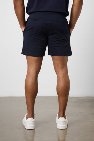 Athletic Fit Drawstring Chino Short 5" in Navy - TAILORED ATHLETE - USA