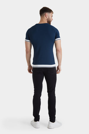 Tipped Fashion T-Shirt in Navy - TAILORED ATHLETE - USA