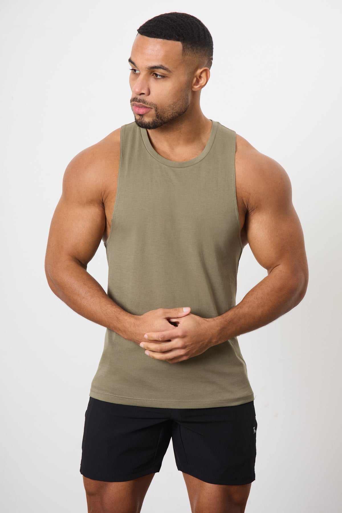 Essential Training Tank Top in Khaki - TAILORED ATHLETE - USA