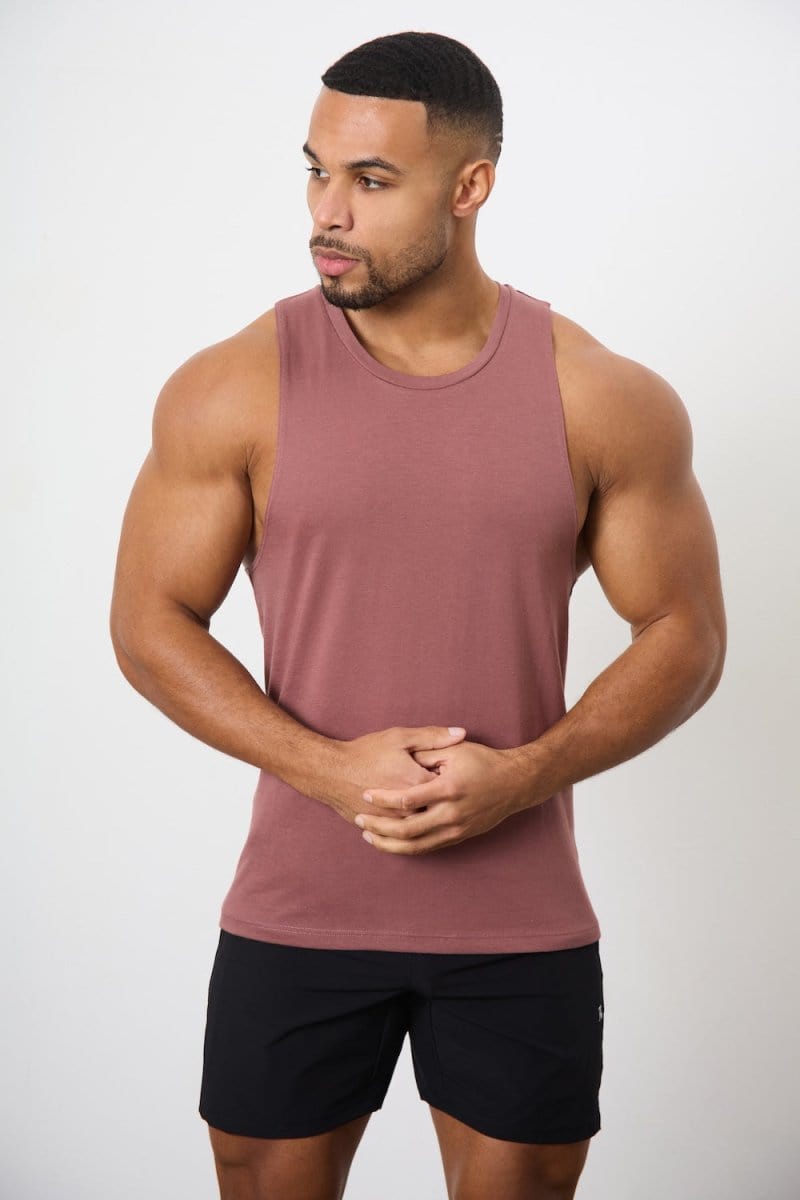 5 Pack Essential Training Tank Top in Mid Grey/ Sand/ Rose/ Wood Rose/ White - TAILORED ATHLETE - USA
