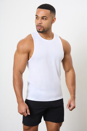 3 Pack Essential Training Tank Top in White - TAILORED ATHLETE - USA