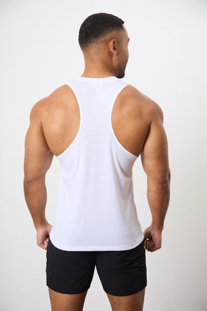 3 Pack Essential Training Tank Top in White - TAILORED ATHLETE - USA
