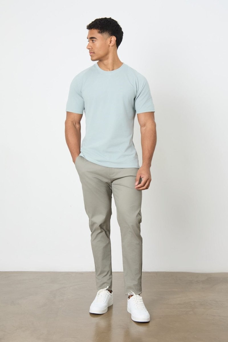 Textured Jersey T-Shirt in Sage - TAILORED ATHLETE - USA
