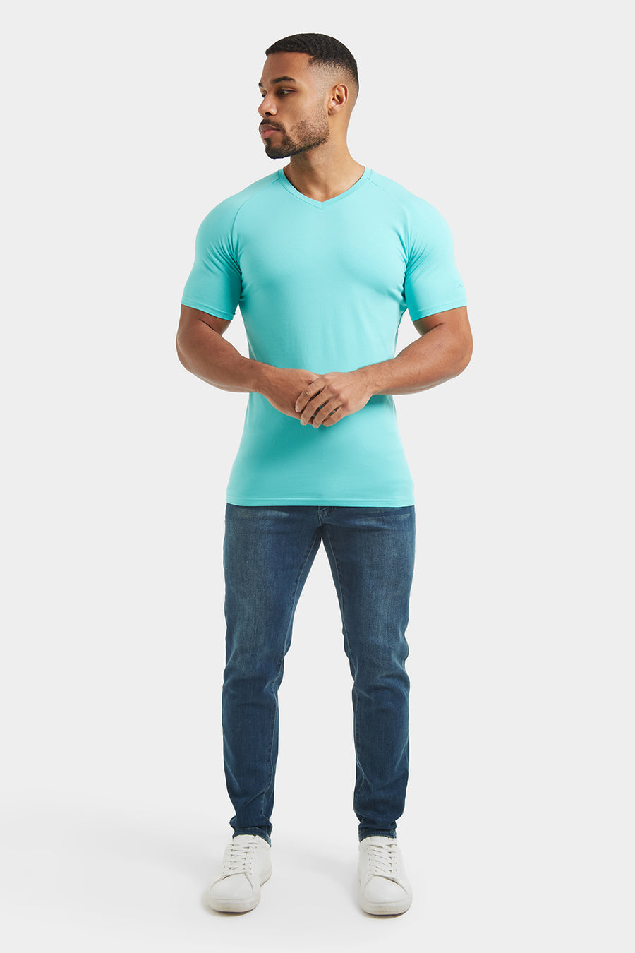 Athletic Fit V-Neck in Spearmint - TAILORED ATHLETE - USA