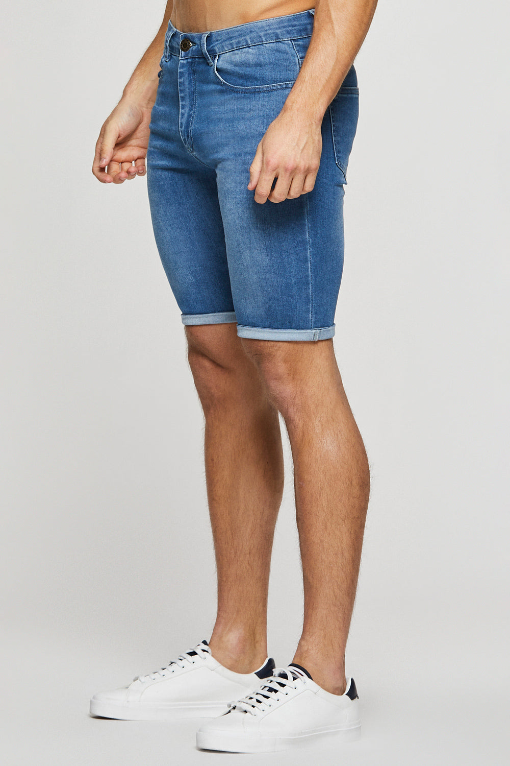 Denim Shorts in Light Blue - TAILORED ATHLETE - USA