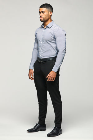 Essential Business Shirt in Striped Navy - TAILORED ATHLETE - USA