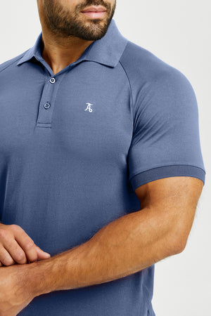Athletic Fit Polo Shirt in Stone Blue - TAILORED ATHLETE - USA
