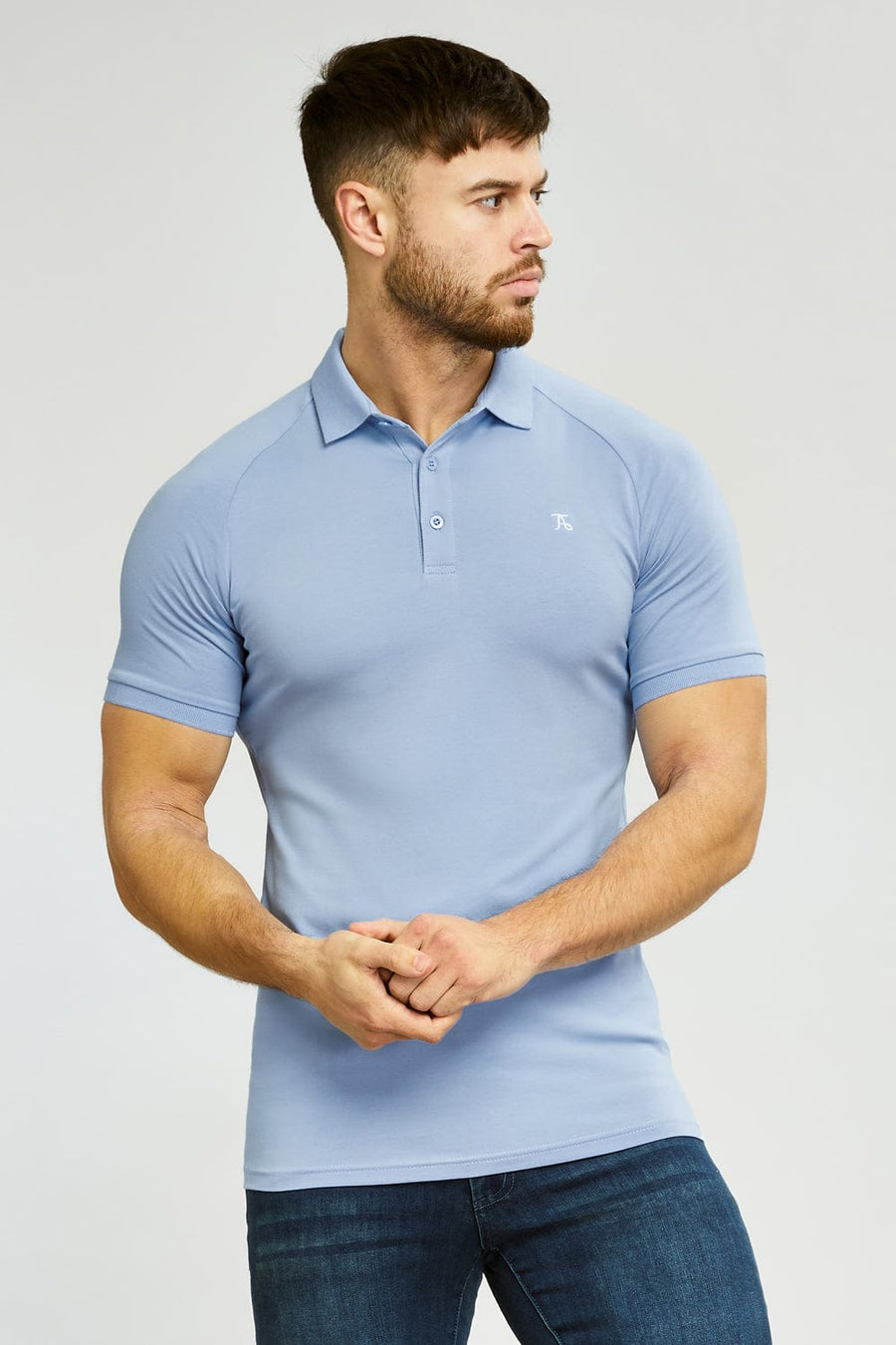 Athletic Fit Polo Shirt in Lavender Blue - TAILORED ATHLETE - USA