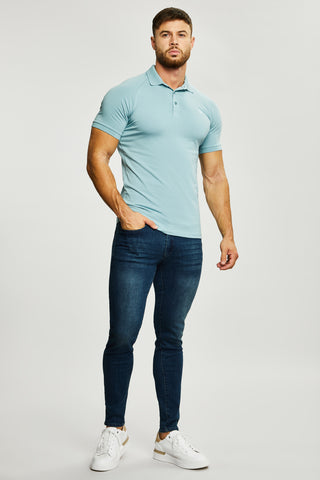 Athletic Fit Polo Shirt in Sea Foam