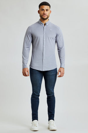 Cotton Oxford Shirt in Grey - TAILORED ATHLETE - USA