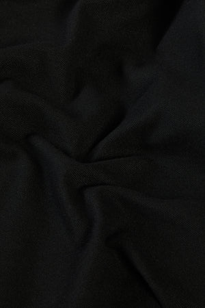Pique Jersey Grandad Shirt in Black - TAILORED ATHLETE - USA