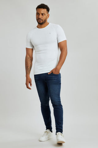 Ribbed T-Shirt in White