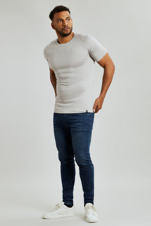 Split Hem T-Shirt in Chalk - TAILORED ATHLETE - USA