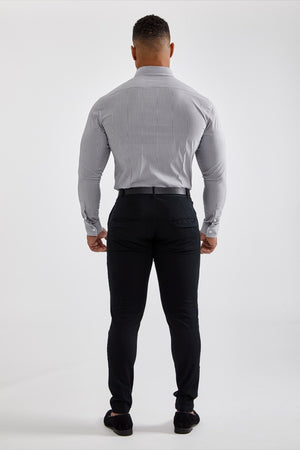 Essential Business Shirt in Striped Black - TAILORED ATHLETE - USA