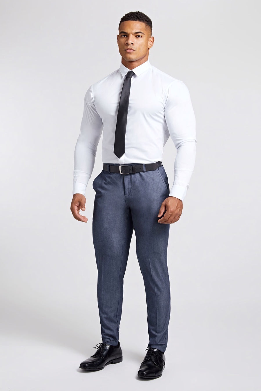 Athletic Fit Pants in Chambray - TAILORED ATHLETE - USA
