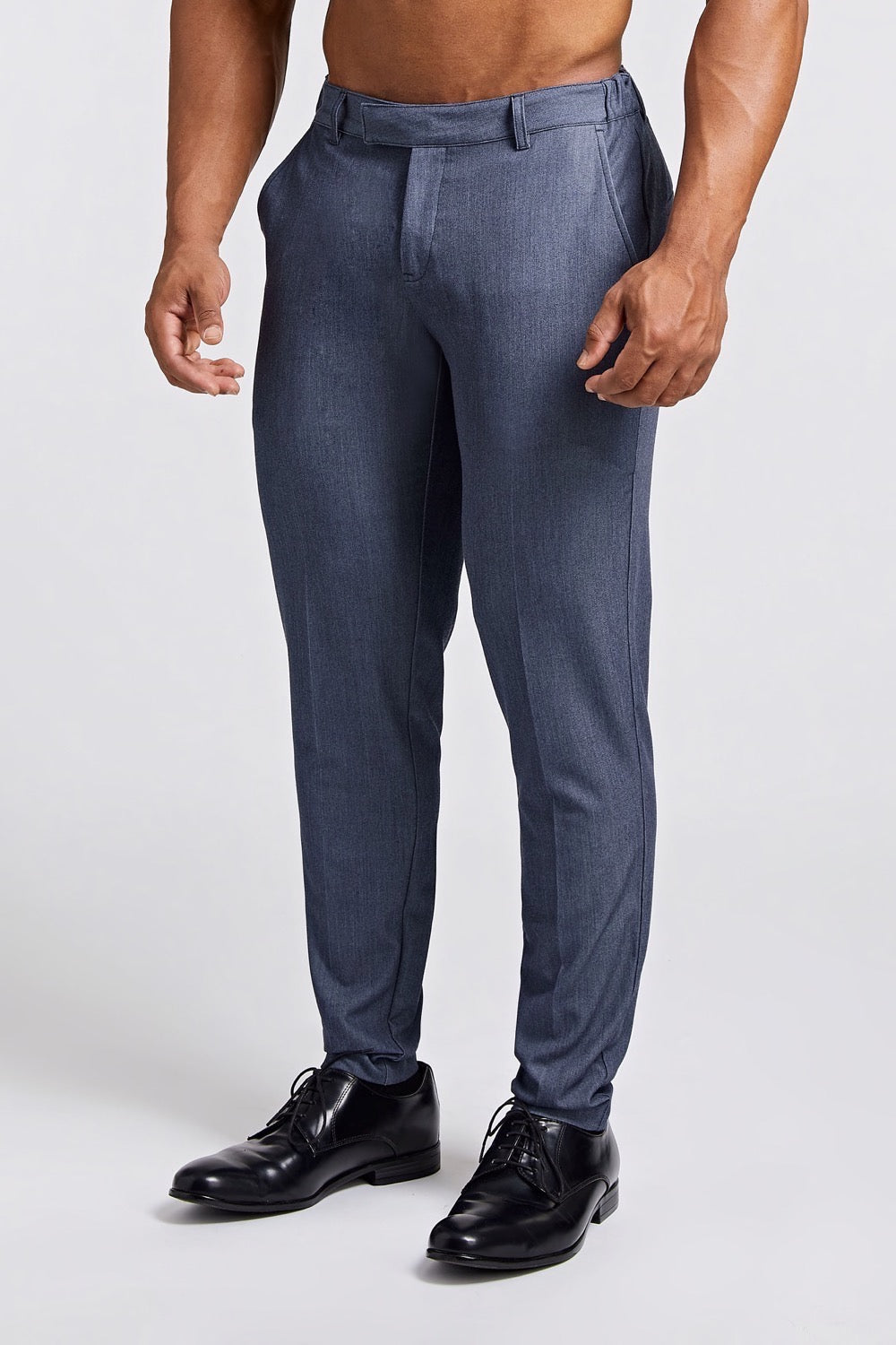 Buy Arrow Men Light Grey Hudson Tailored Fit Heathered Formal Trousers -  NNNOW.com
