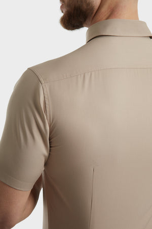 Athletic Fit Bamboo Shirt (SS) in Sand - TAILORED ATHLETE - USA