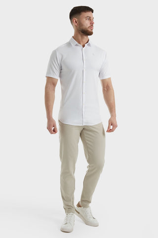 Athletic Fit Bamboo Shirt (SS) in White