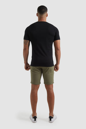 Athletic Fit Chino Shorts in Khaki - TAILORED ATHLETE - USA
