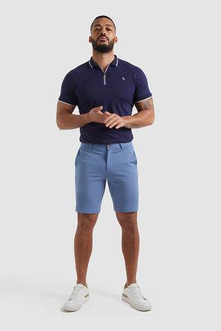 Athletic Fit Chino Shorts in Mid Blue