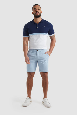 Athletic Fit Chino Shorts in Pale Blue