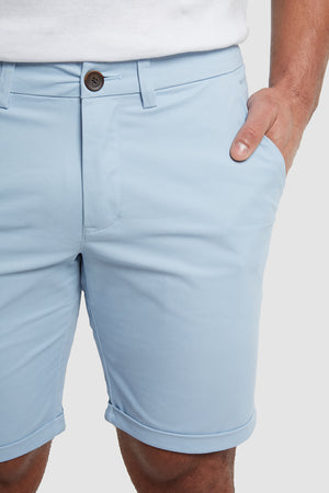Athletic Fit Chino Shorts in Pale Blue - TAILORED ATHLETE - USA