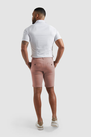Athletic Fit Chino Shorts in Dusky Pink - TAILORED ATHLETE - USA