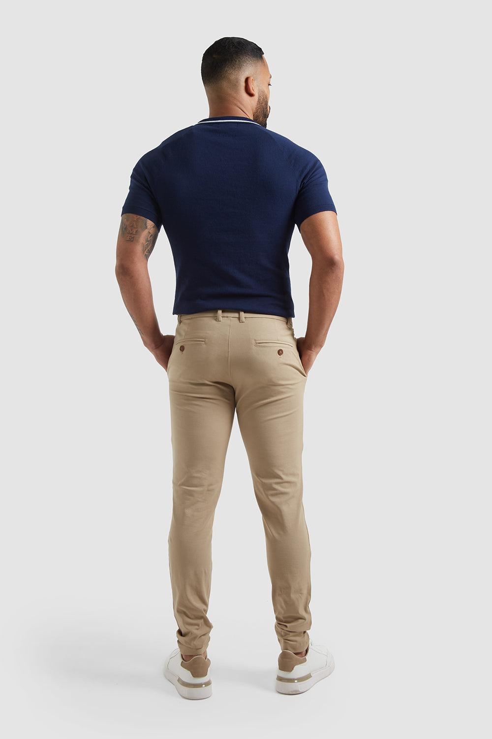 Hecho de Colega Quinto Chino Pants in Sand - TAILORED ATHLETE - USA