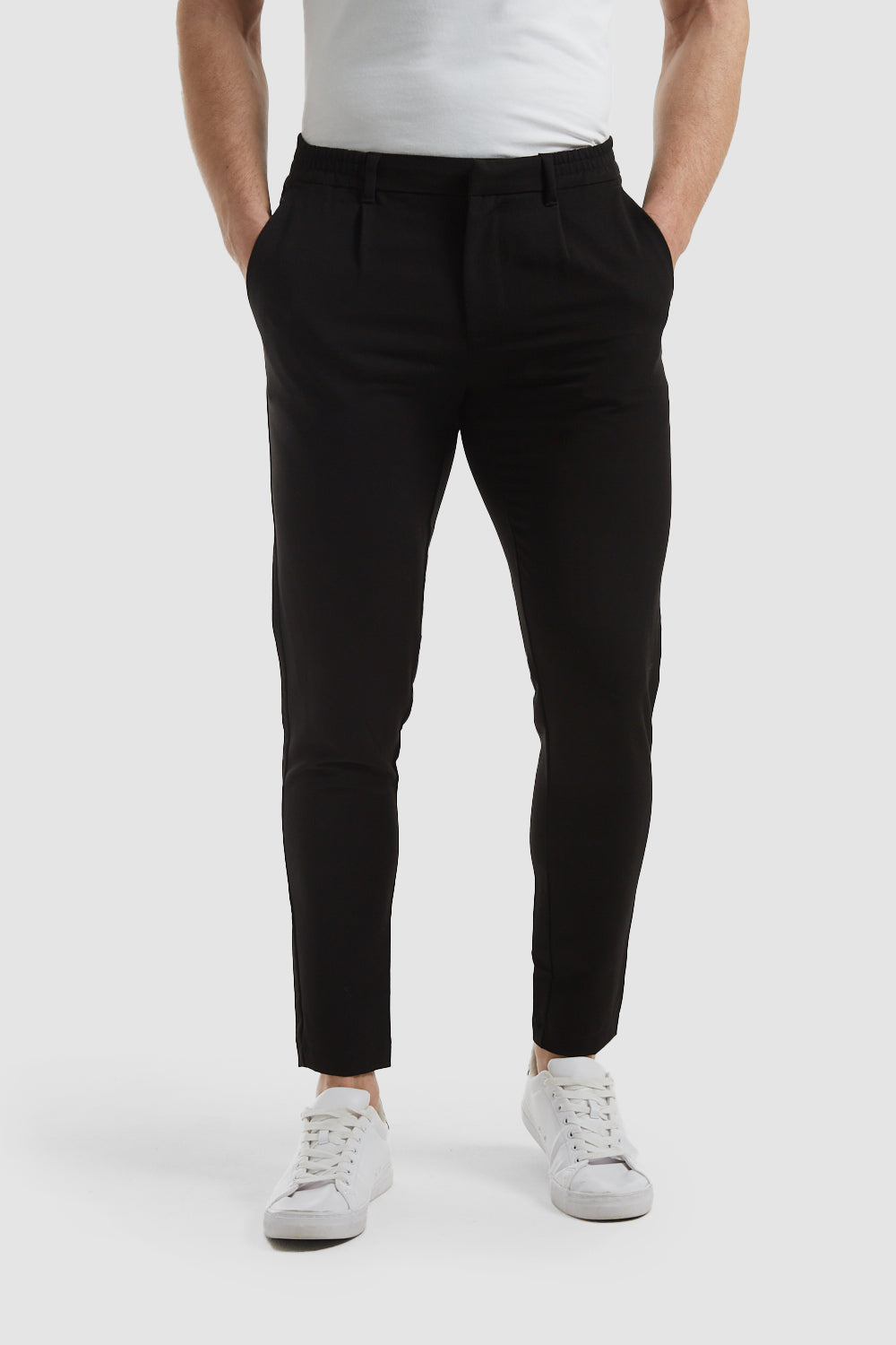 (INTERNAL COLOR) Cropped Pleated Pants