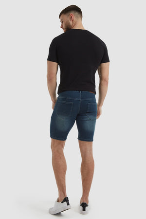 Denim Shorts in Mid Blue - TAILORED ATHLETE - USA