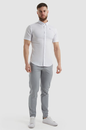 Easy Care Signature Shirt (SS) in White - TAILORED ATHLETE - USA