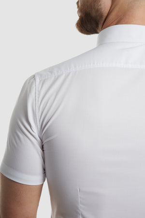 Athletic Fit Dress Shirt (SS) in White - TAILORED ATHLETE - USA