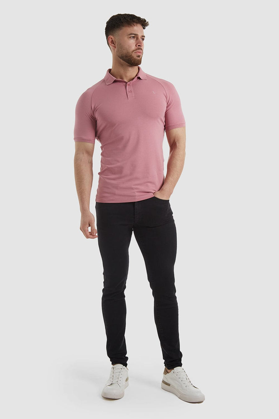 Athletic Fit Polo Shirt In Vintage Pink - TAILORED ATHLETE - USA