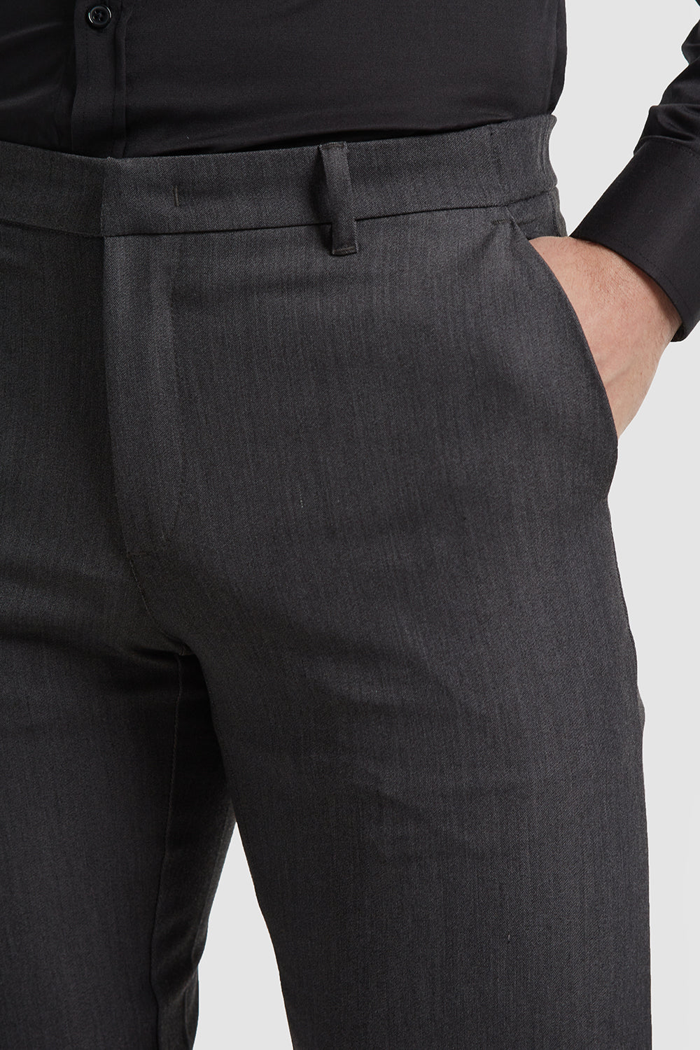 Slim Stretch Marle Tailored Pant - Dark Grey | Suit Pants | Politix