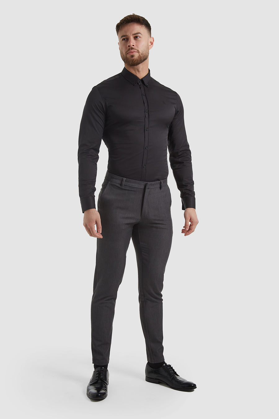 Athletic Fit Essential Pants 2.0 In Charcoal - TAILORED ATHLETE - USA