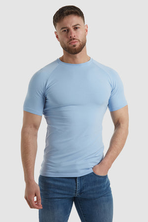 Premium Athletic Fit T-Shirt in Soft Blue - TAILORED ATHLETE - USA