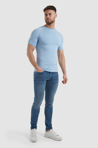 Athletic Fit T-Shirt in Soft Blue