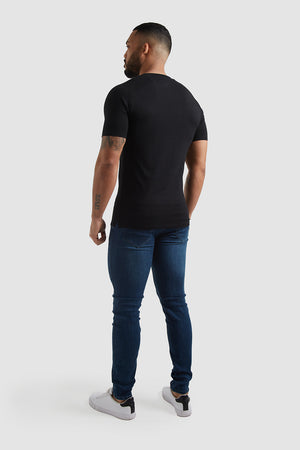 Everyday Henley T-shirt In Black - TAILORED ATHLETE - USA