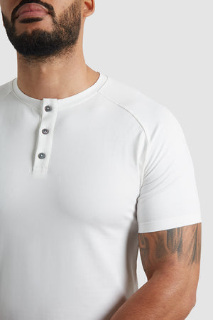 Everyday Henley T-shirt In White - TAILORED ATHLETE - USA