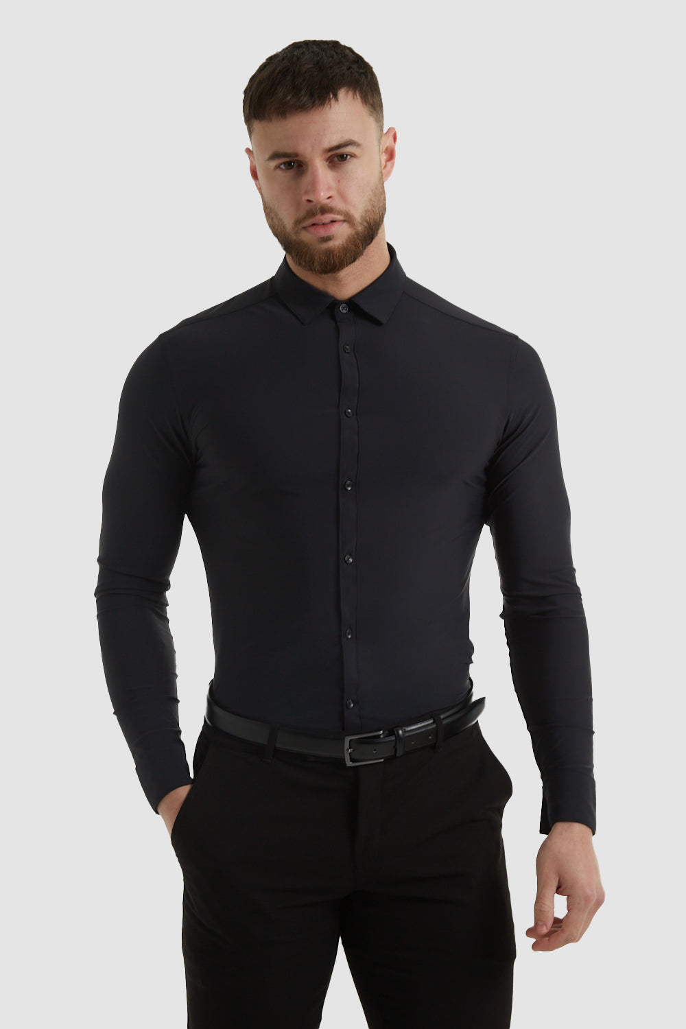 Hyper Stretch Shirt in Black - TAILORED ATHLETE - USA
