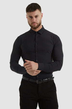 Hyper Stretch Shirt in Black - TAILORED ATHLETE - USA