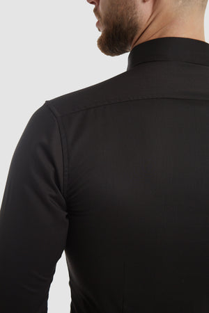 Athletic Fit Double Cuff Shirt in Black - TAILORED ATHLETE - USA