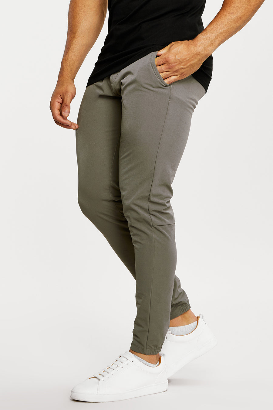 Everyday Tech Pants in Soft Grey - TAILORED ATHLETE - USA